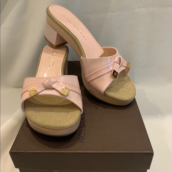 Louis Vuitton Shoes - Louis Vuitton Open Toe Mule Marshmallow Vernis.